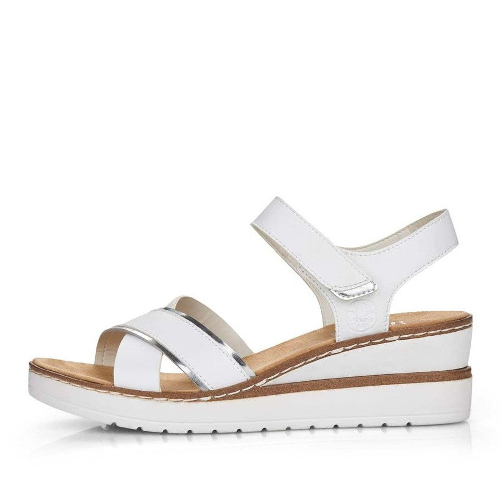 Dámske sandále RIEKER V38G9-80 biela S6